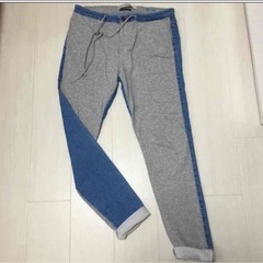 ZARA スエットデニムパンツ