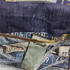 ハンドメイド スニーカー柄Tシャツリメイク バッグの画像