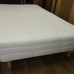 R605 MUJI 無印良品 セミダブルベッド、カバーリング、幅120cm  Used・キレイ