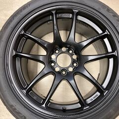 ドリケツに！絶版！WORKエモーション CR kai 17インチ9J+17 PCD114.3-5H 2本セット！235/45R17ハイグリップタイヤ付！シルビア、スープラ他の画像