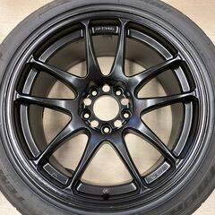 ドリケツに！絶版！WORKエモーション CR kai 17インチ9J+17 PCD114.3-5H 2本セット！235/45R17ハイグリップタイヤ付！シルビア、スープラ他の画像