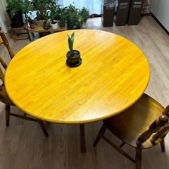  （商談中）丸型 ダイニングテーブル椅子2脚 セット  