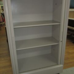 R521 スチール室内物置、倉庫、アコーディオン式スライド扉、幅80cm Used・キレイの画像