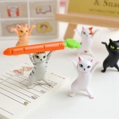 【新品】ダンシング猫 使い方色々5個セット ペン立て アクセサリー フィギュアの画像