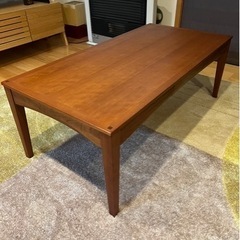 (商談中)ACTUS朝日木工加工チェリー無垢材センターテーブル手渡し出来る方のみの画像