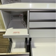 超美品　綾野製作所 アヤノAYANO キッチンボード140㎝ 綾野製作所 アヤノ 上置 幅140cm 高さ35cm キッチン家具 耐震ラッチ付