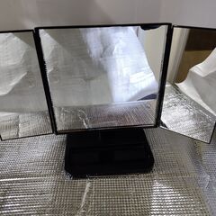 ニトリ　卓上三面鏡　コンパクト　卓上ミラー・卓上鏡  小物入れ付...