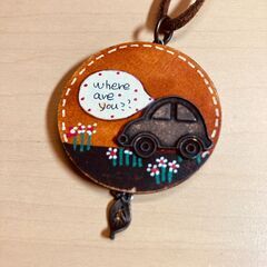 レザーネックレス（車・Where are you??）の画像