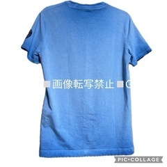 GUESS ゲス Tシャツ M ライトブルー 胸ロゴ プリントTシャツ 半袖の画像