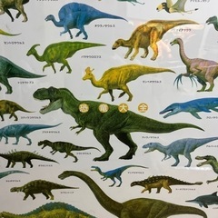 恐竜　おもちゃ　7月8日までポスター　DVD 図鑑　額付きの画像
