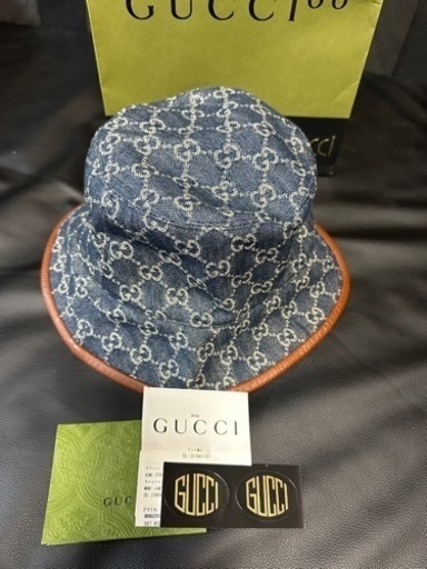 GUCCI  バケットハット　デニム生地