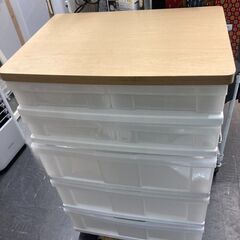 ☆中古￥1,500！ウッドトップチェスト　家具　収納家具　幅56...