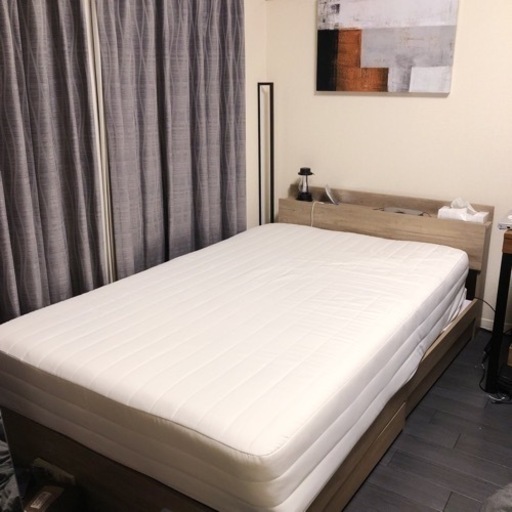 無印良品　MUJI 高密度ポケットコイルマットレス セミダブル　スチールフレーム付