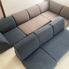 決まりました！家具 ソファ 8人掛けソファ床に置くタイプ