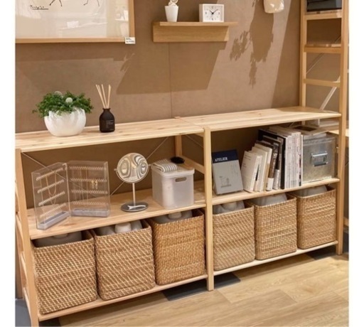 無印　　パイン材ユニットシェルフ　定番品
