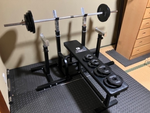 【セーフティバー付】FIGHTING ROAD ベンチプレス 合計70kg