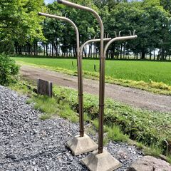 物干し台 コンクリートベース+アルミ製支柱セット