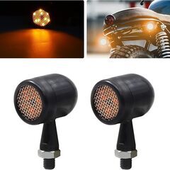 バイクウインカー  12V M10 前後左右通用　オレンジレンズ...