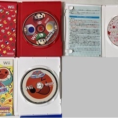 【取引成立】wii人気ソフトわいわい遊べる3本セット　マリオ系、太鼓の達人　起動確認済の画像