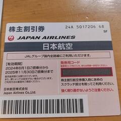JAL株主優待券　2025年11月30日搭乗分まで