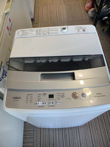 全自動電気洗濯機　AQUA　4.5kg