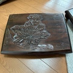 ヴィンテージ　アンティーク　フラワースタンド　花台　花瓶置き　日光彫の画像