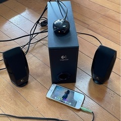 最終【中古】ウーハー＆スピーカーセットLogicool s-220 