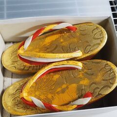 草履、訪問着用、七五三、皮底、全長１９センチ
