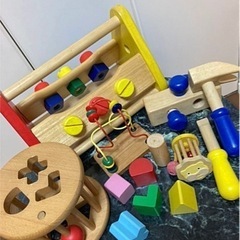 ミキハウス☆型はめ積み木＆ピントーイ☆ツールボックス☆ルーピング...