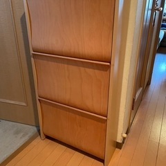 薄型３段シューズボックス