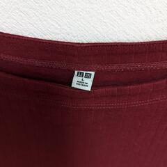UNIQLO★ユニクロ★リブボートネックT 5分袖★サイズL 服/ファッションの画像