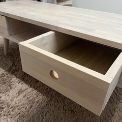 ホワイトオーク　ローテーブルの画像