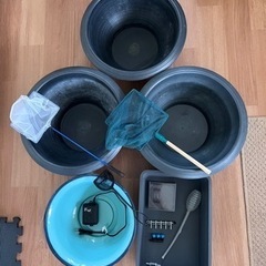 お取引き決まりました。メダカ　睡蓮鉢　ポンプ　網　セット