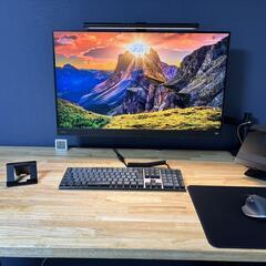 【7/25最終受付】 THE TABLE ラバーウッドナチュラル×スマート電動昇降脚（最安値です）の画像