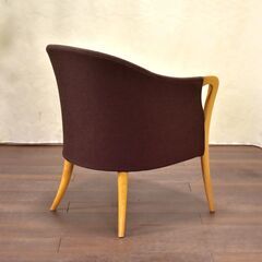≪yt1431ジ≫ アウトレット家具 バケット型アームチェア 試作サンプル 茶色系 ラウンジチェア/ロビーチェア/1Pソファ/おしゃれ/宮城県仙台市 現状品 60427-10の画像