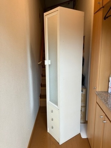 ミラー付き収納棚