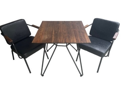 LOWYAビンテージ風2人掛け家具 ダイニングセット