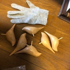 小鳥の木製壁フック6個セット
の画像