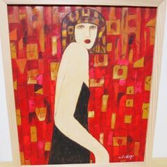 アメリカのアーティストによるオイル・ペインティング／女性像(原画)