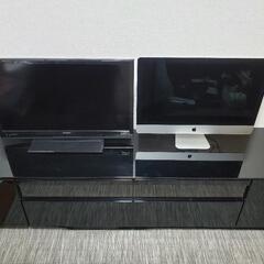 テレビ台/ローチェスト(ブラック/黒/鏡面加工)