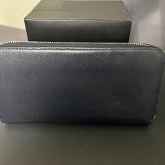 【希少モデル】PRADAサフィアーノ　バイカラー　ラウンドウォレットの画像