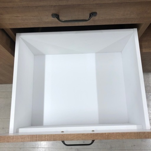サンウッディキッチンカウンター引き出し付きブラウン【トレファク堺福田店】