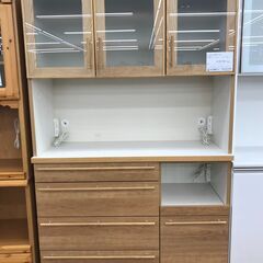 ★ジモティ割あり★ 河口家具　食器棚(2枚扉） H195×W120×D51 　クリーニング済み KJ5453