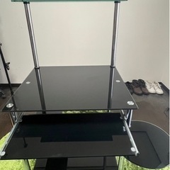 家具 PCデスク(ガラス製)の画像