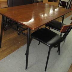 R658 NITORI ダイニングテーブル3点セット、幅120cm Used 