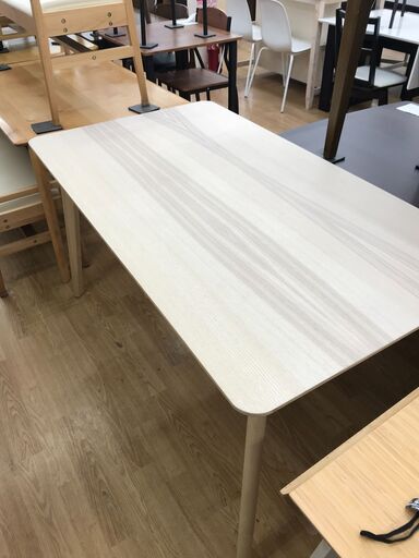 ★ジモティ割あり★ IKEA  ダイニングテーブル ナチュラル H75×W140×D78 クリーニング済み KJ5455