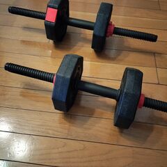 バーベルにもなるダンベル(最大40kg)
