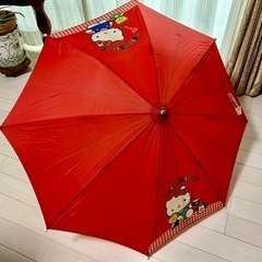 キティーちゃんの子供用傘の画像
