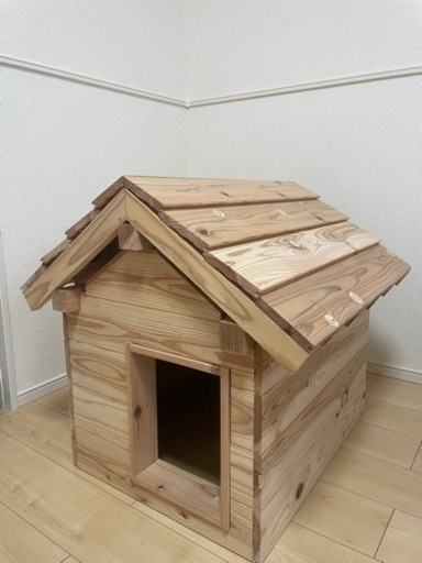 木造大工手作り　犬小屋　ドッグハウス　ケージ