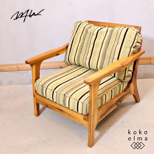 WTW(ダブルティー)で取り扱われていたTISMO SOFA 1S(ティズモ シングルソファー)です。クッションにはフェザーを使用しフレームのアカシア材がナチュラルな雰囲気に。西海岸スタイルに♪